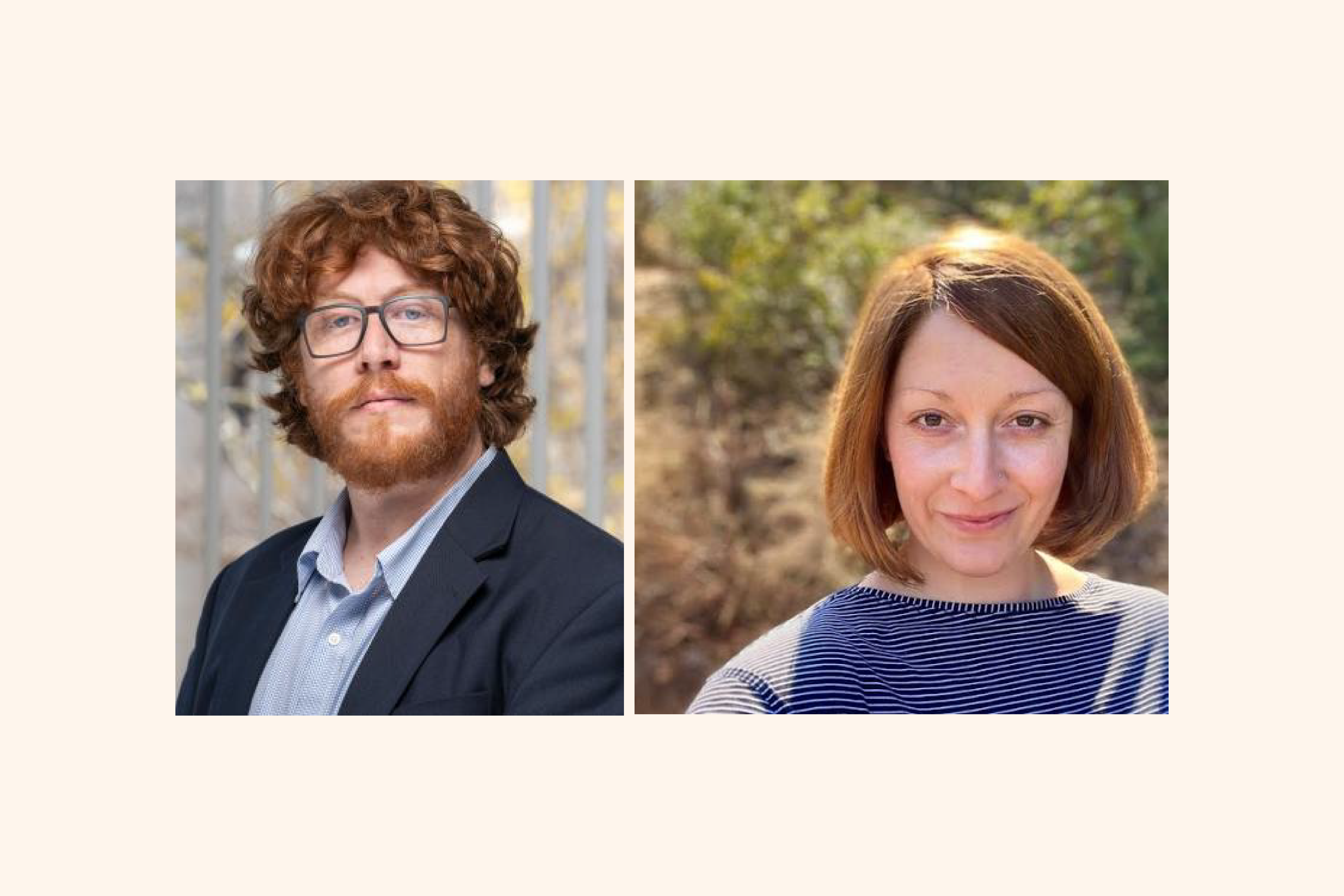 Headshots of Philip Garboden and Eva Rosen