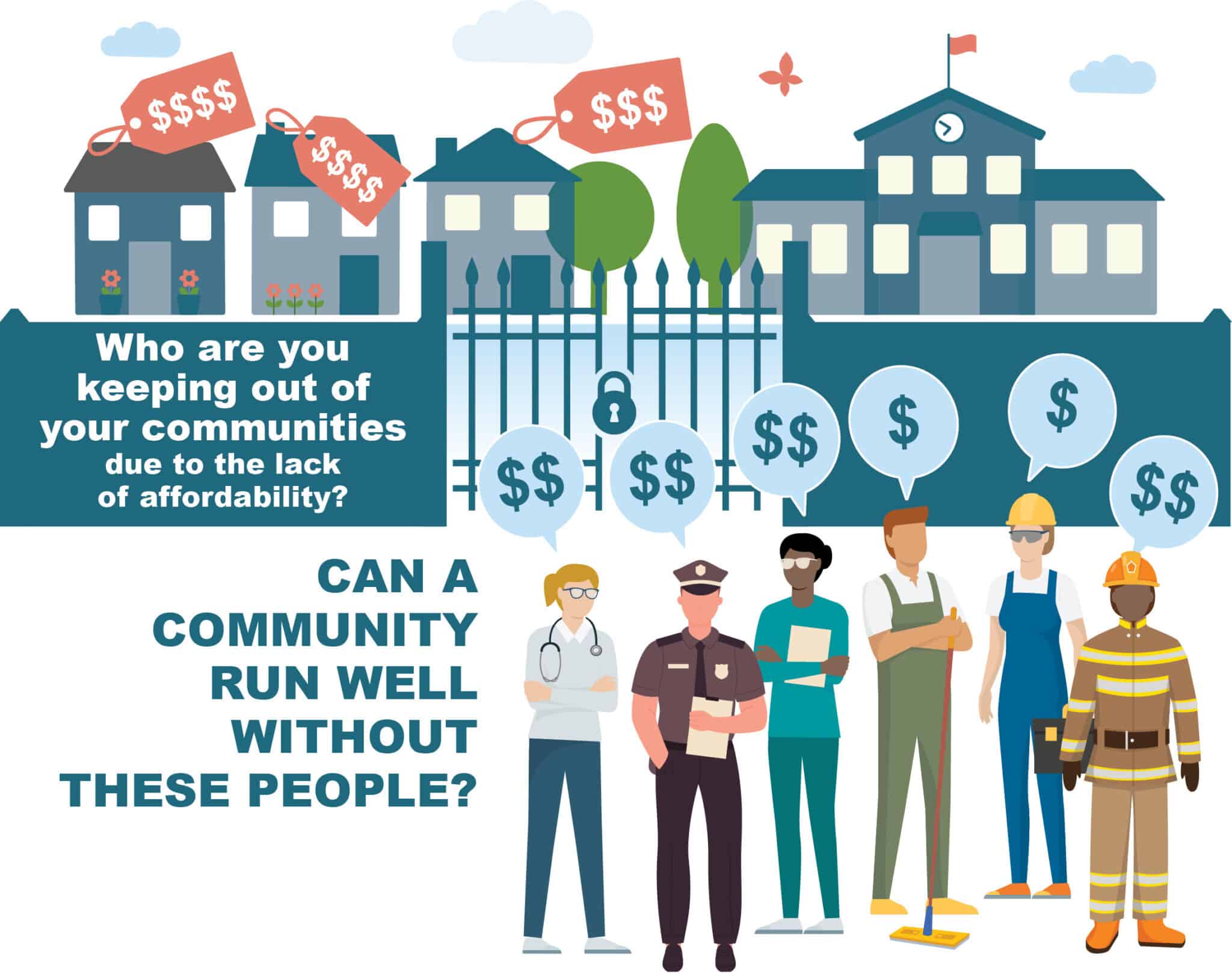 Who are you keeping out of your community due to affordability, and can your community run without these people?