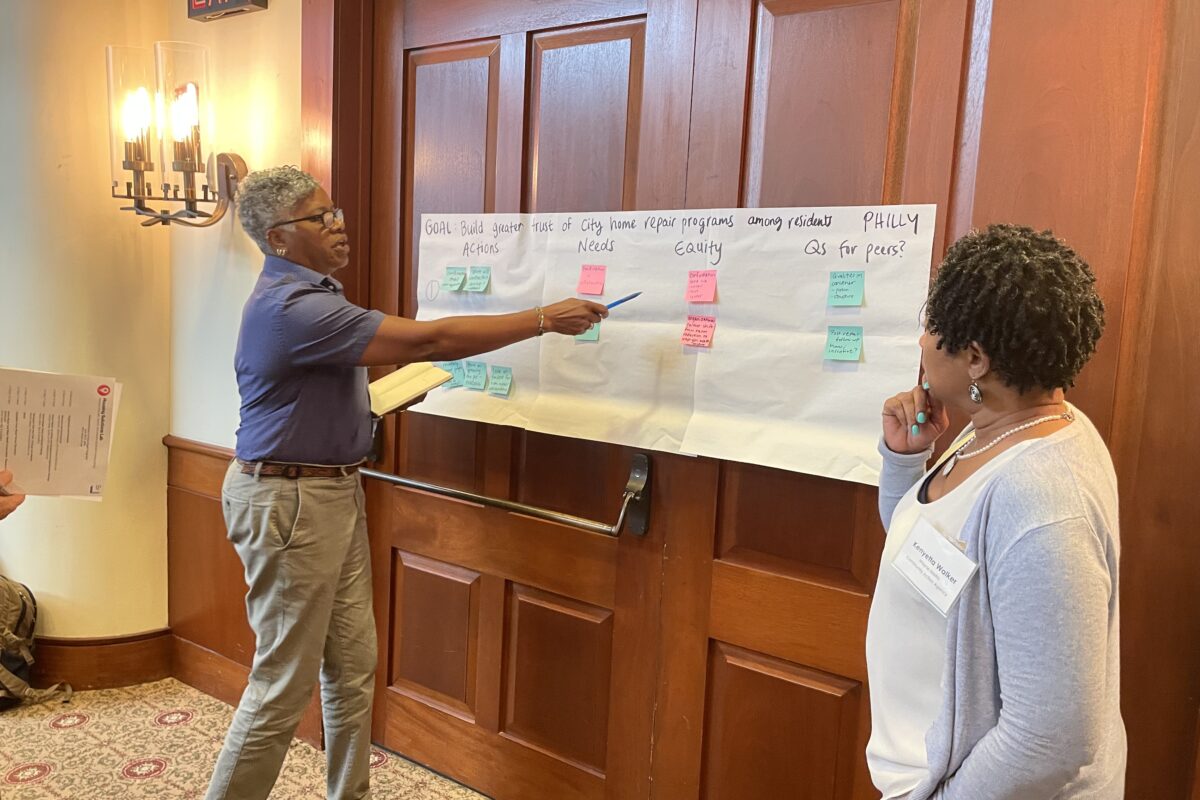Members of the inaugural Home Repair Peer Network engage in an action planning exercise.